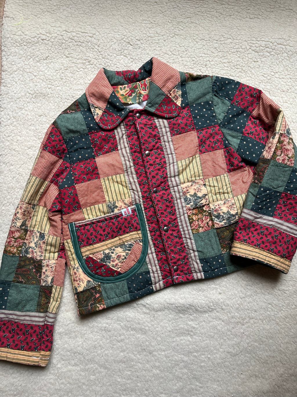 Veste patchwork upcyclée - Pièce unique