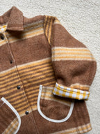 Veste laine carreaux enfant