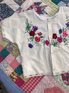 Blouse lin brodé - Pièce unique
