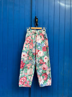 Pantalon barrel fleurs