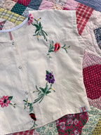 Blouse lin brodé - Pièce unique