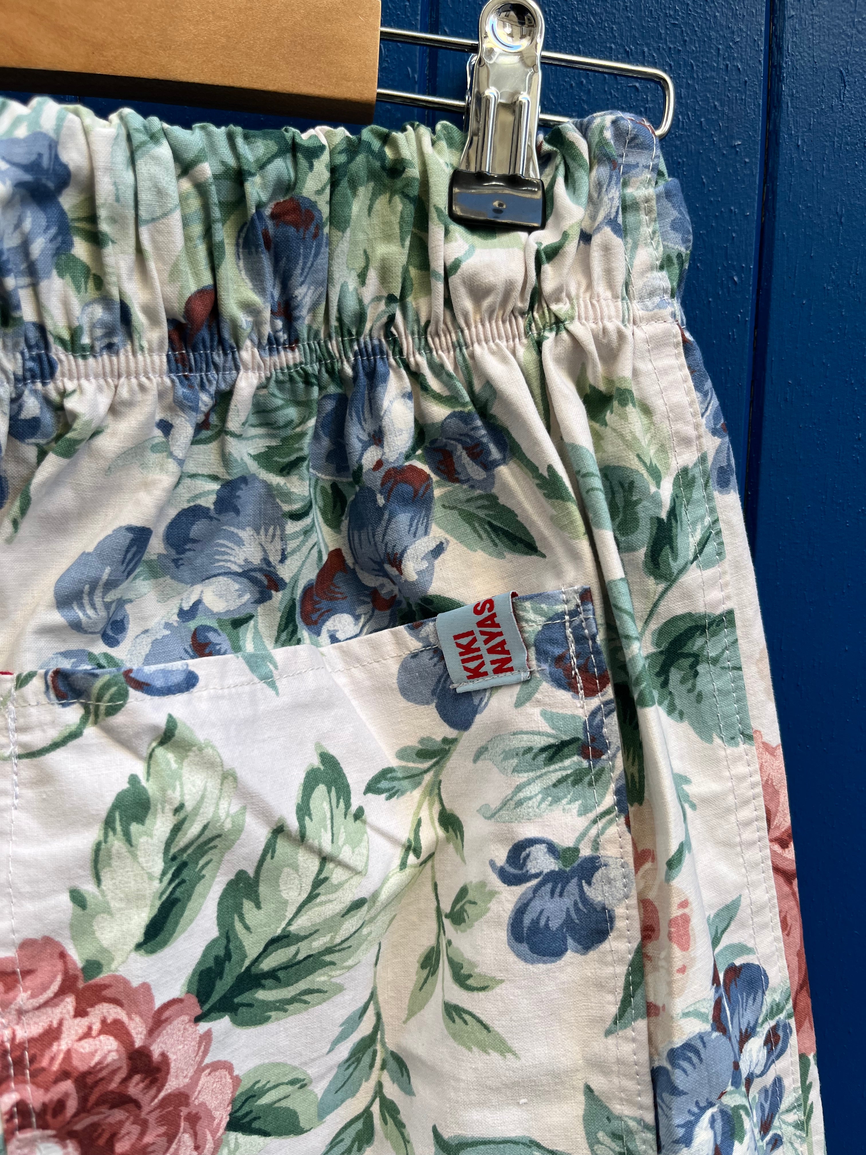 Pantalon barrel fleurs