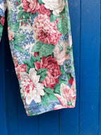 Pantalon barrel fleurs