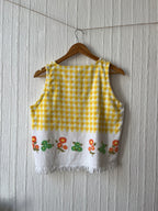 Top en serviette vintage - Fait main