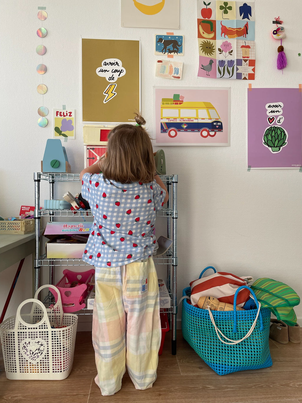 Pantalon enfant à carreaux