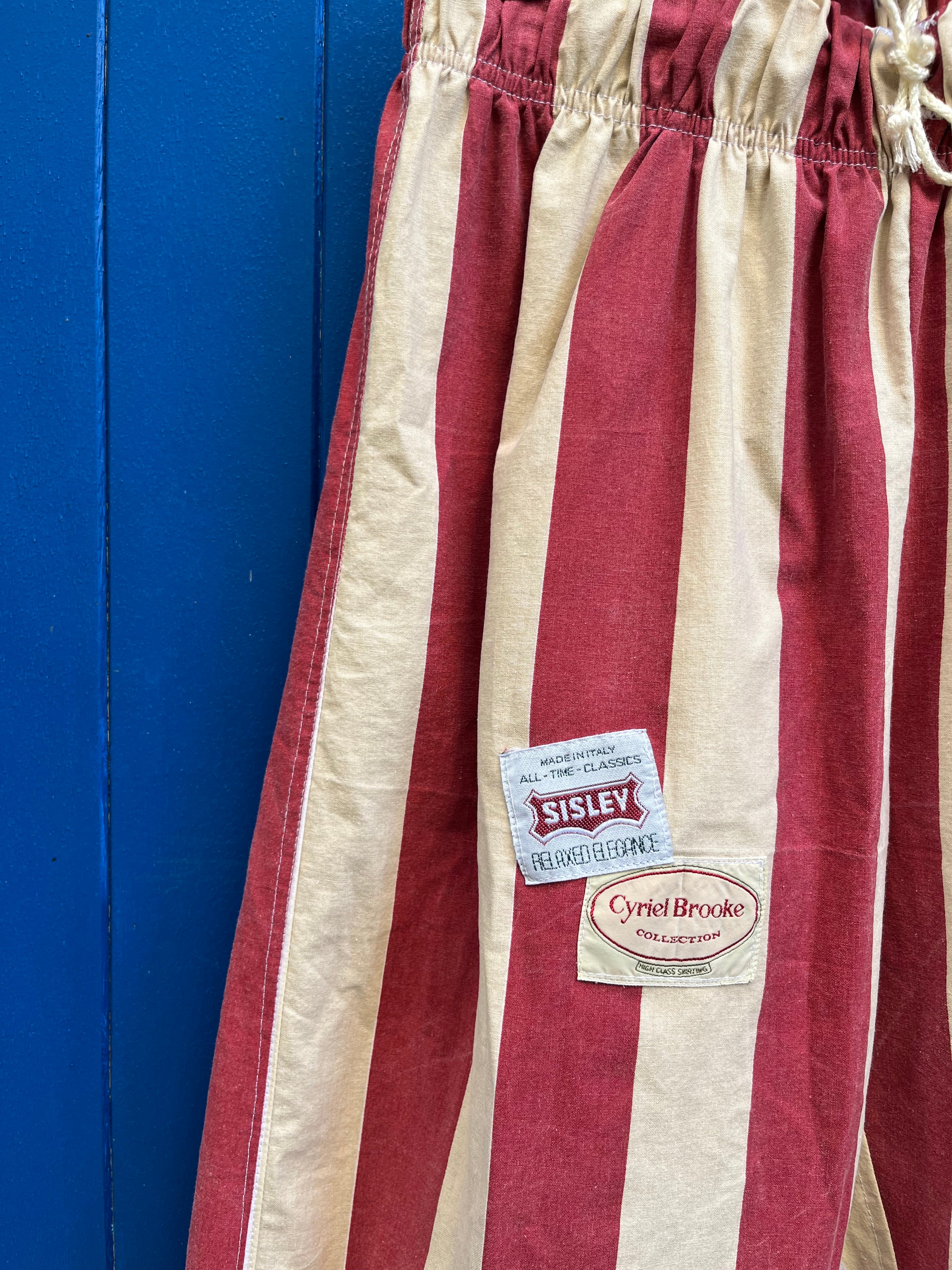 Pantalon barrel rayures patch