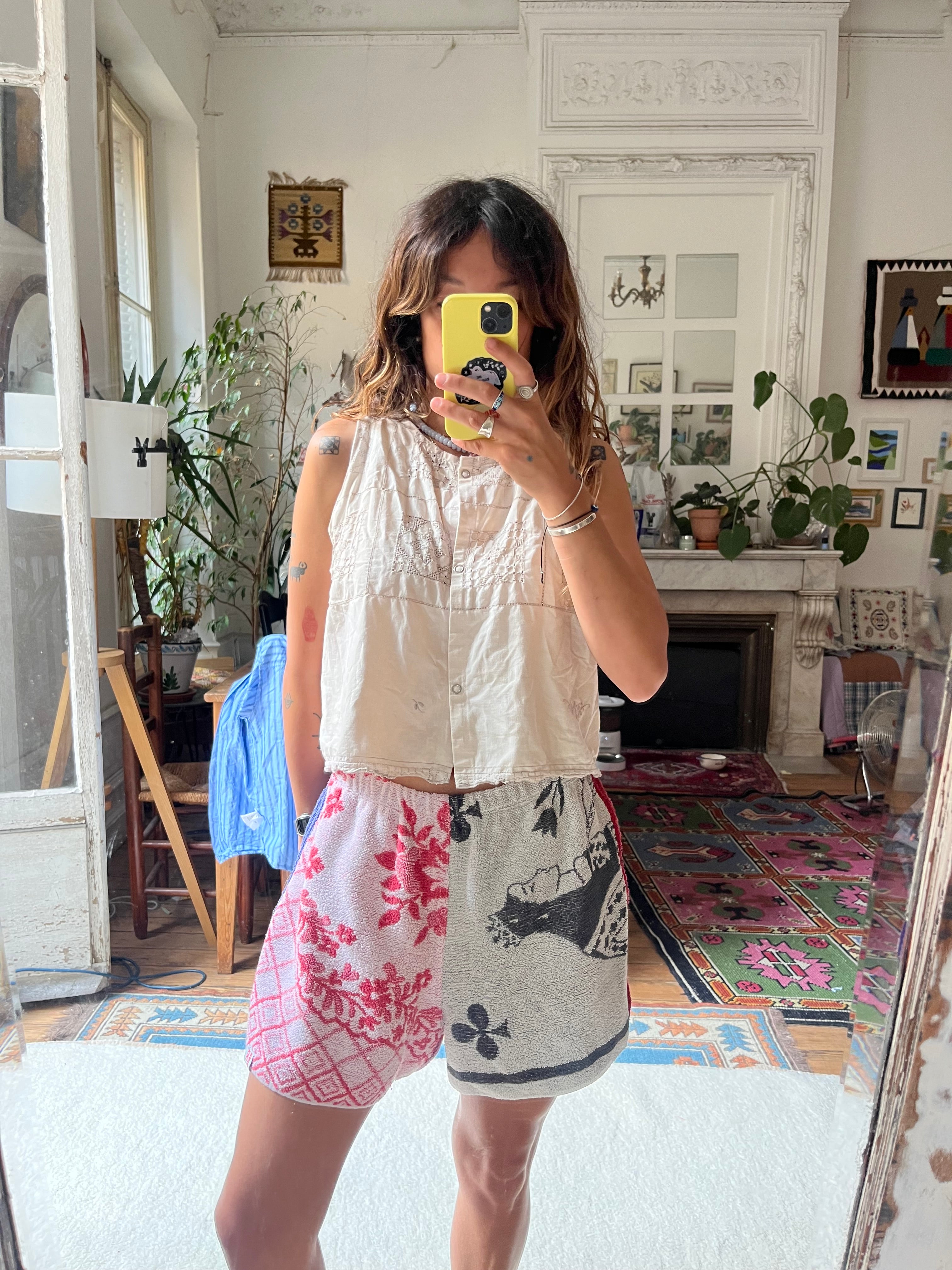 Mini Short éponge vintage – Pièce Unique