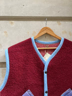 Veste sans manches laine bicolore- Pièce unique