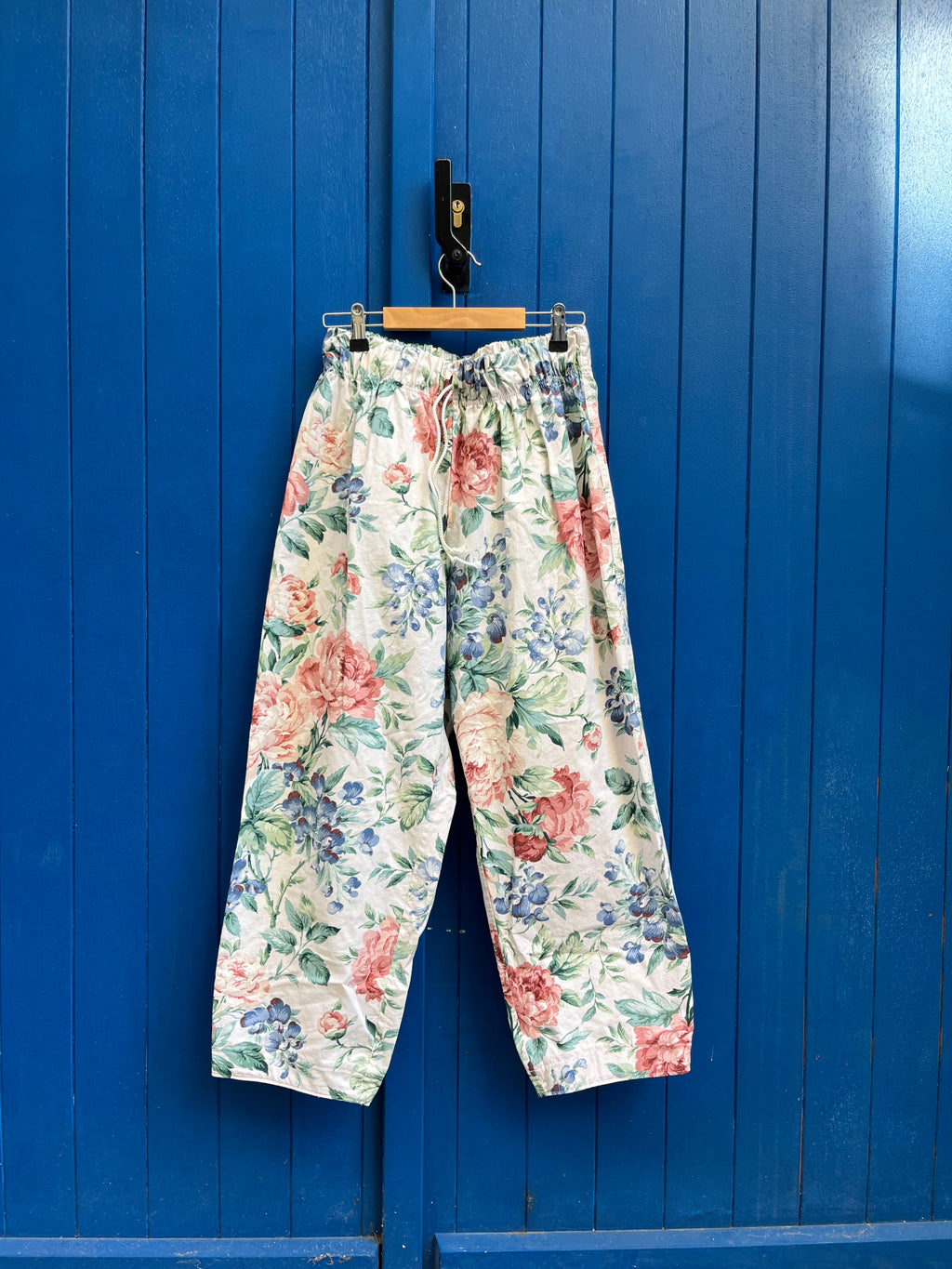 Pantalon barrel fleurs