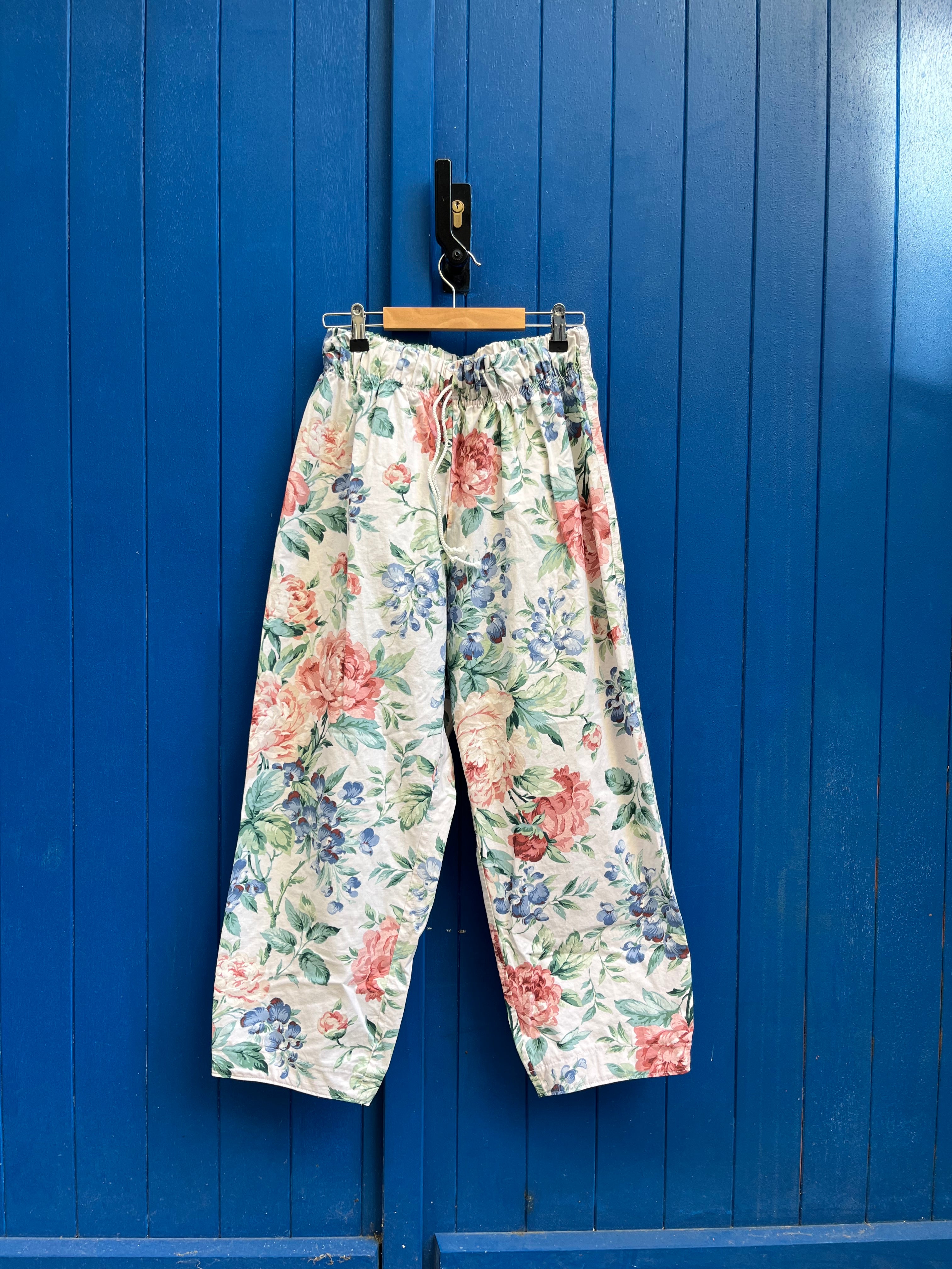 Pantalon barrel fleurs