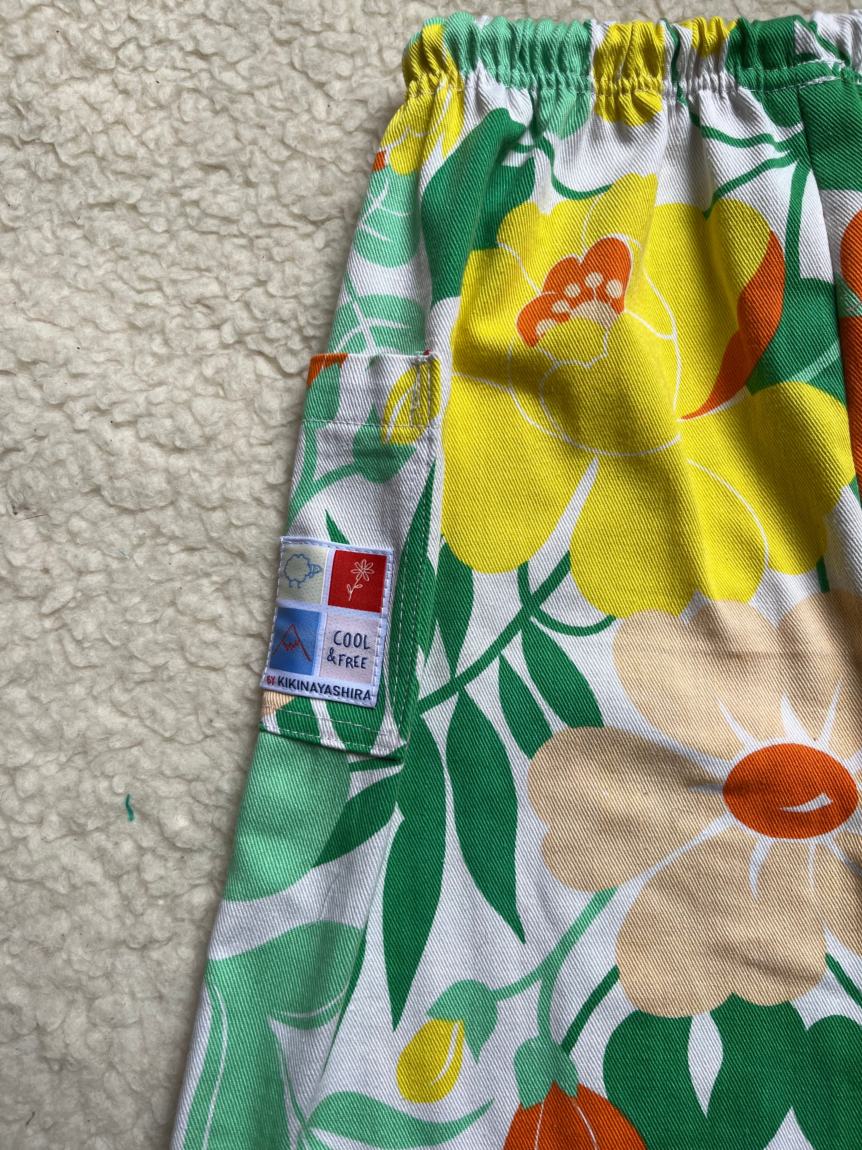 Pantalon enfant à fleurs