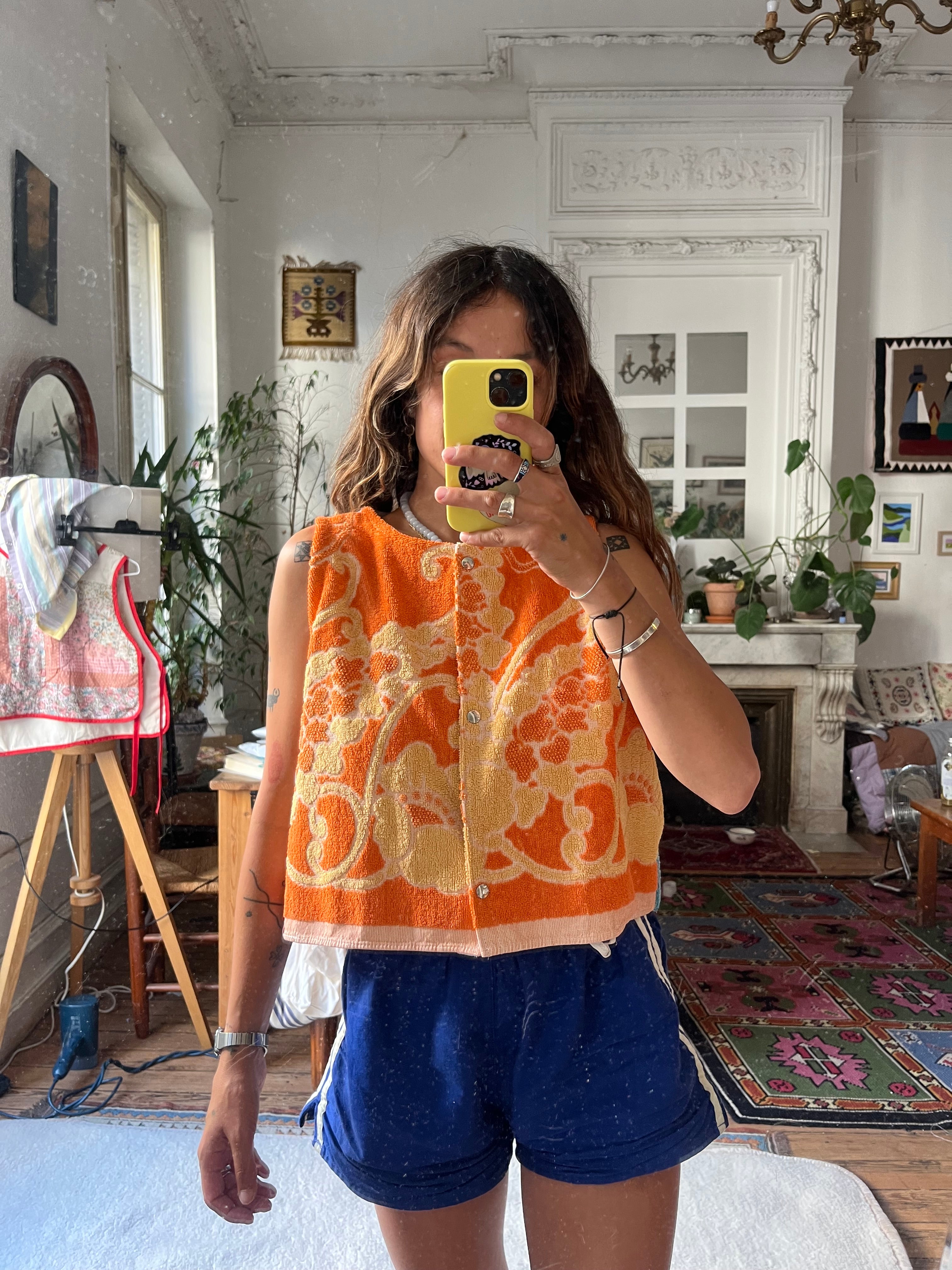 Top en éponge vintage  - Pièce unique