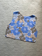 Top réversible fleurs/vichy- Pièce unique