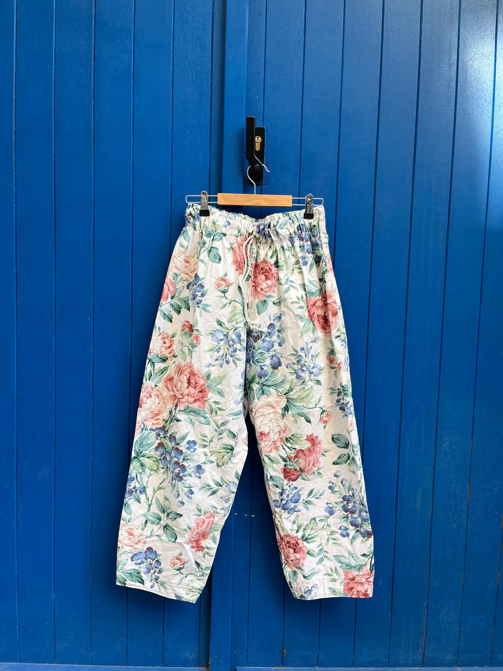 Pantalon barrel fleurs