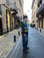 Veste sans manches laine patchs vintage  - Pièce unique