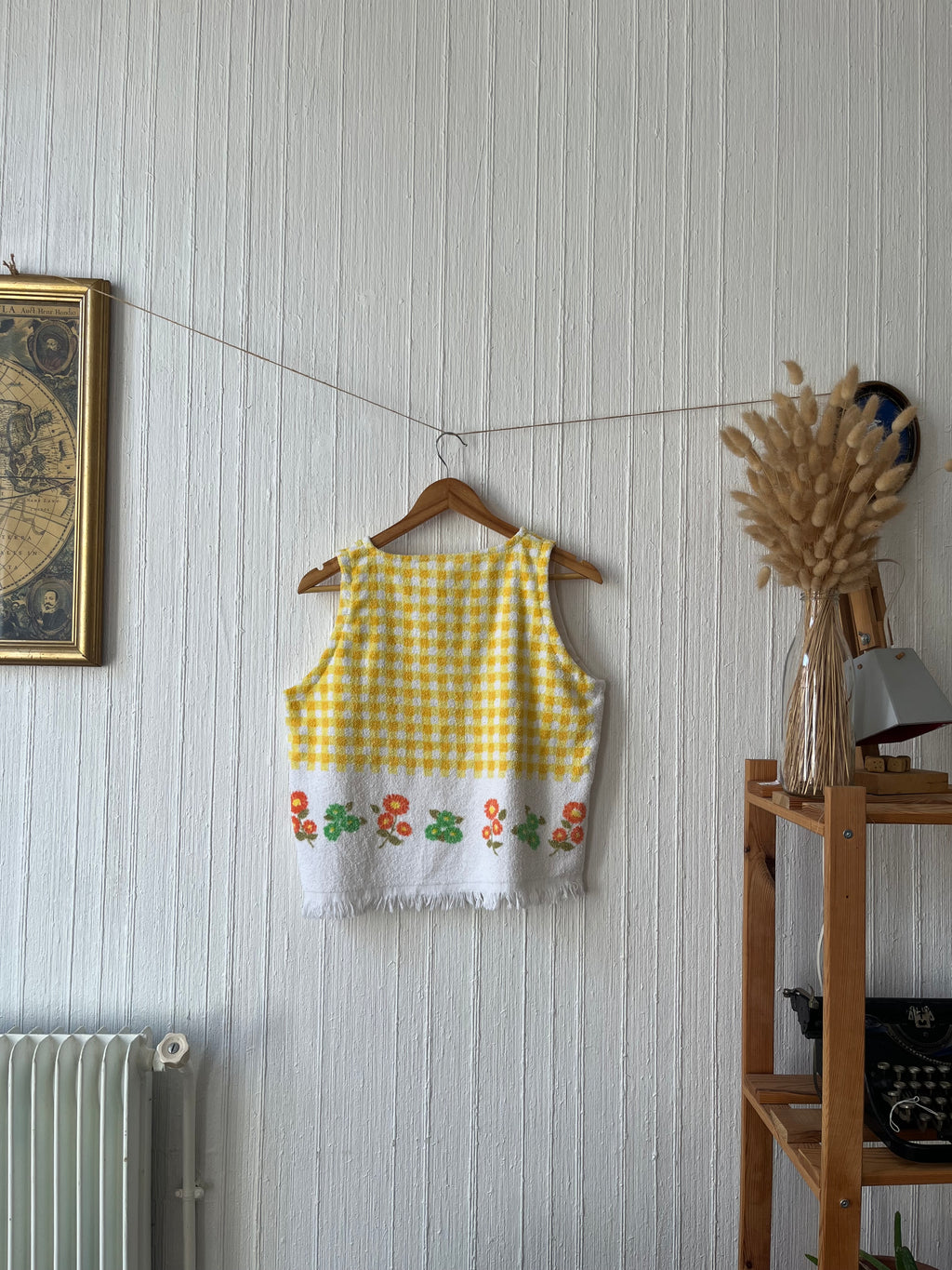 Top en serviette vintage - Fait main