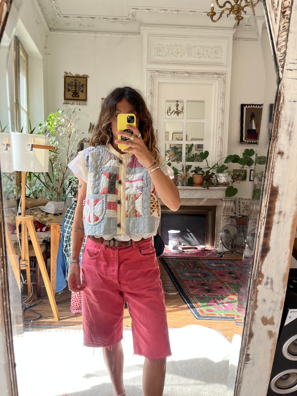Veste sans manches patchwork réversible - Pièce unique