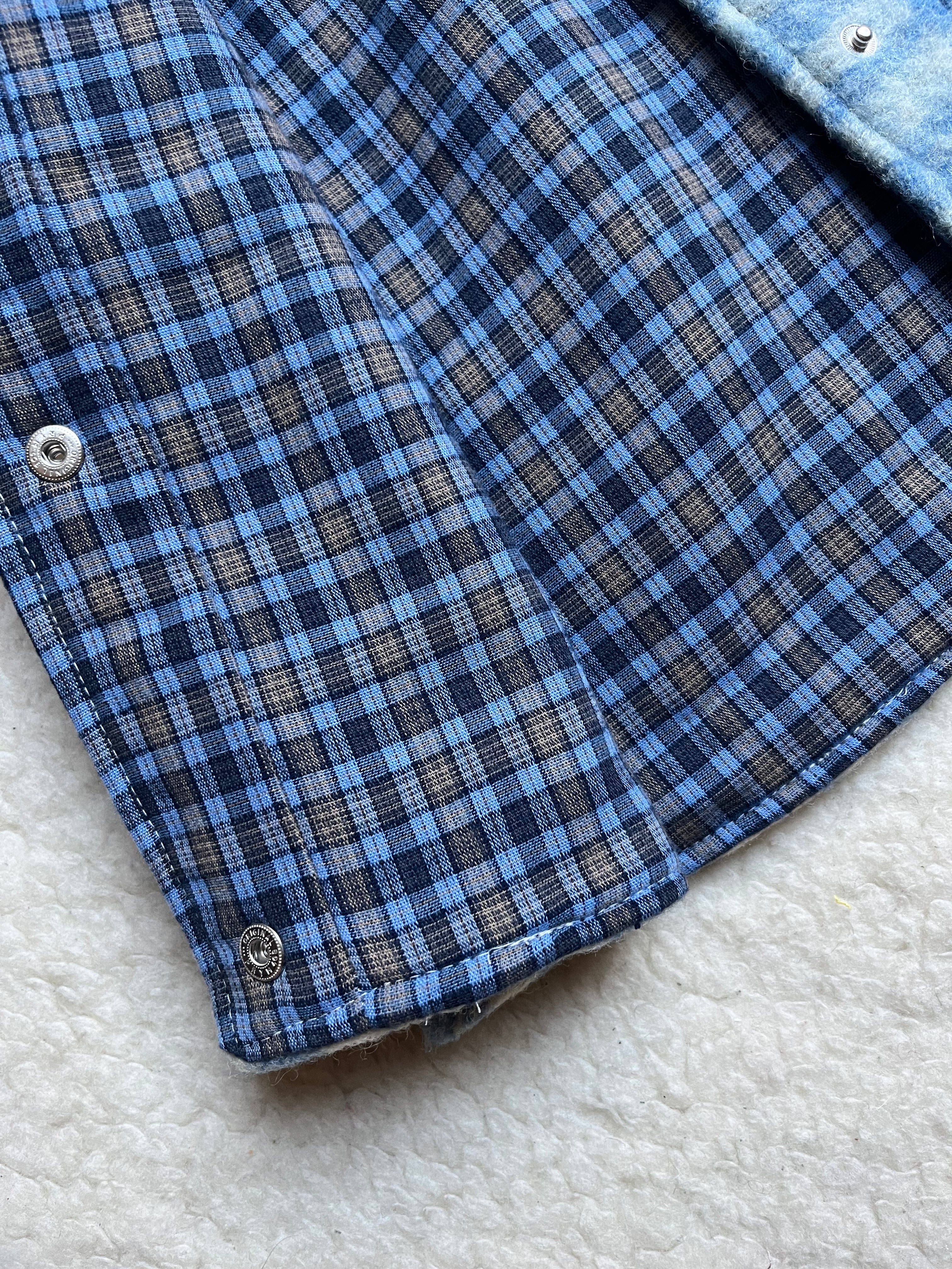 Veste sans manches upcyclée laine carreaux