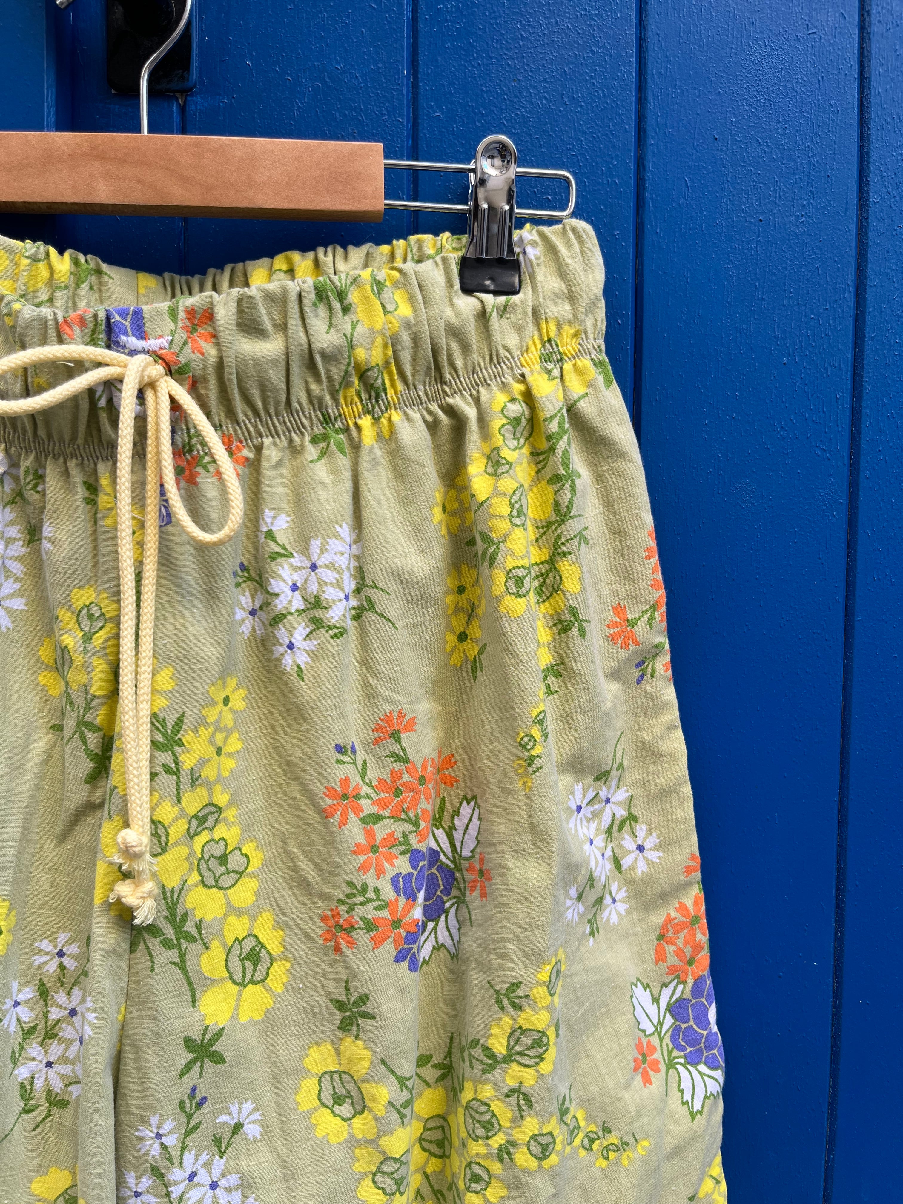 Pantalon barrel fleurs