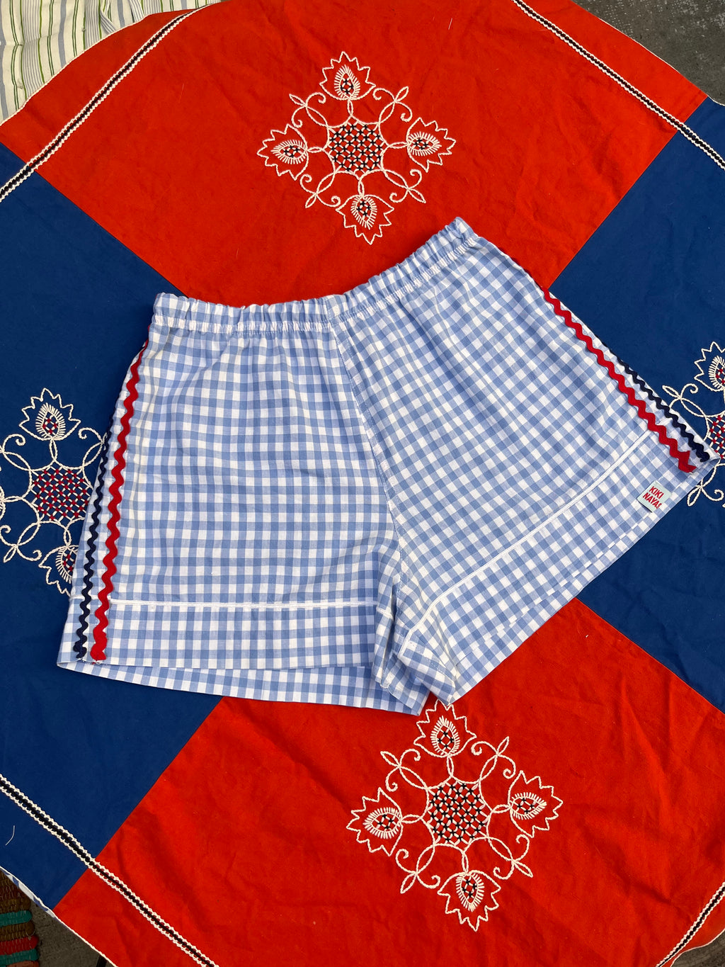 Mini Short Vichy croquet  – Pièce Unique