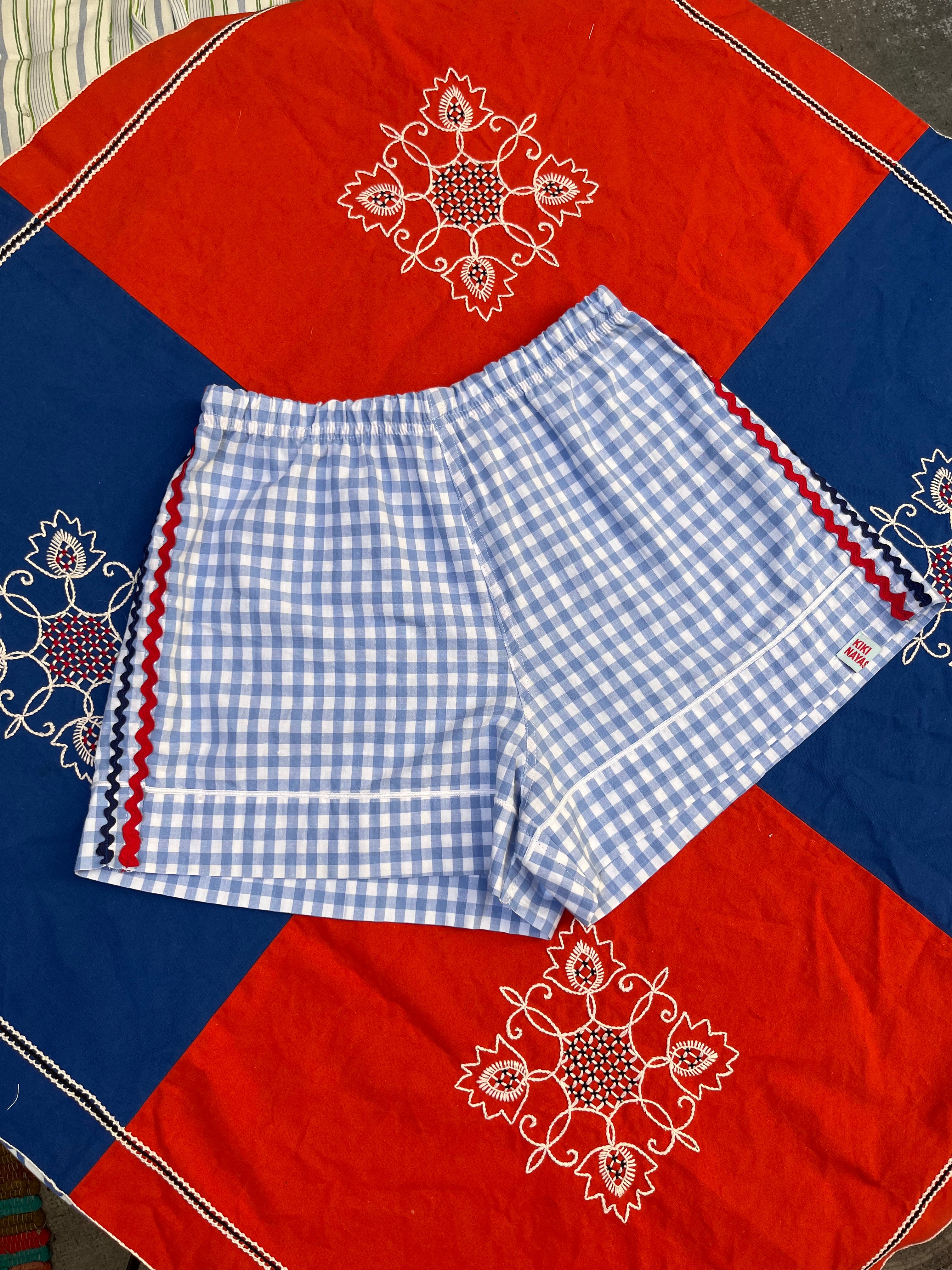 Mini Short Vichy croquet  – Pièce Unique