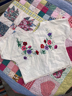 Blouse lin brodé - Pièce unique