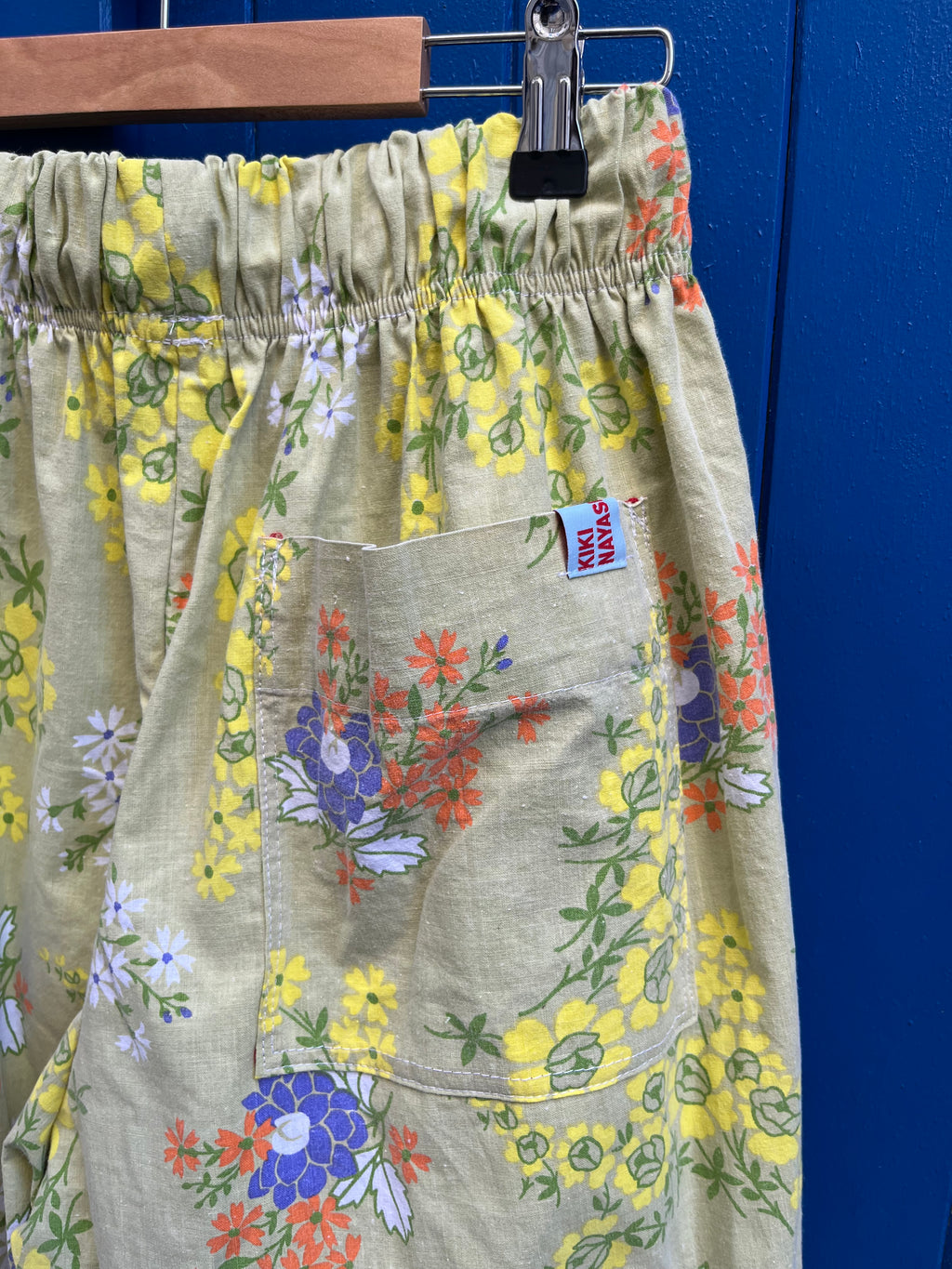 Pantalon barrel fleurs
