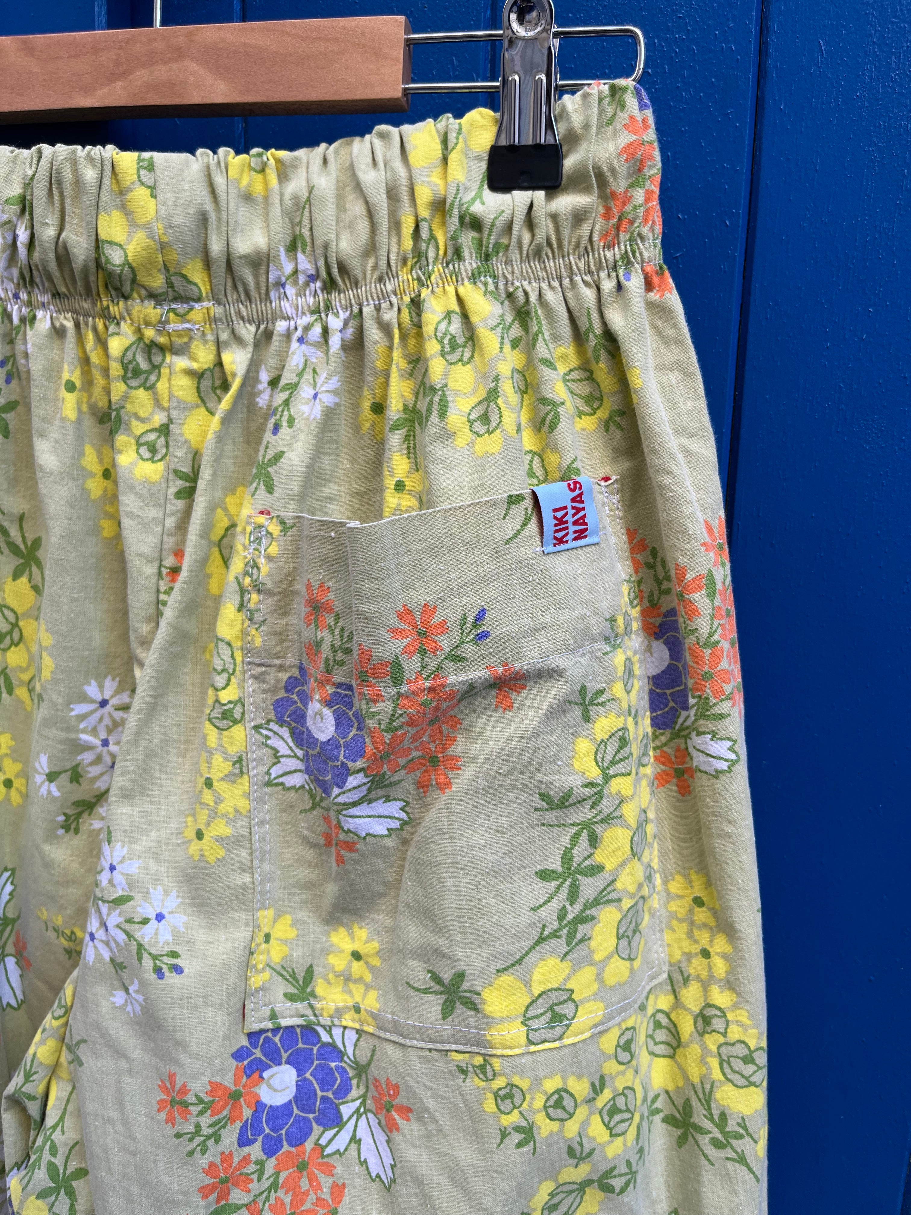 Pantalon barrel fleurs