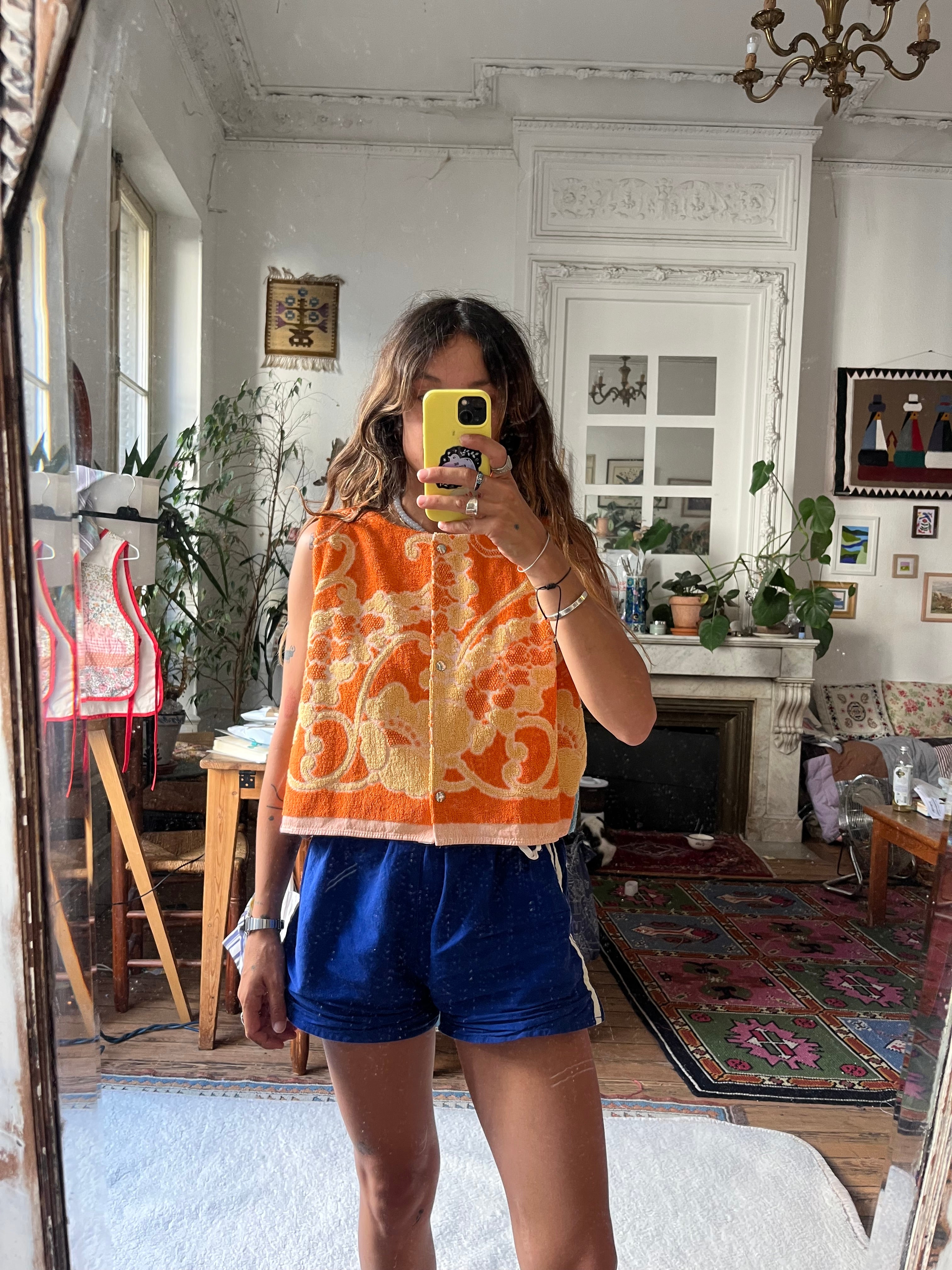 Top en éponge vintage  - Pièce unique