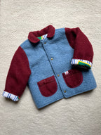 Veste upcyclée laine bicolore