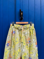 Pantalon barrel fleurs