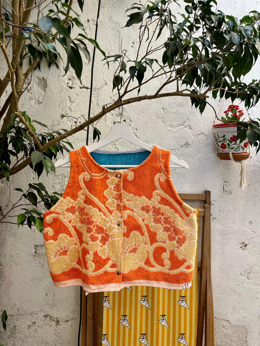 Top en éponge vintage  - Pièce unique