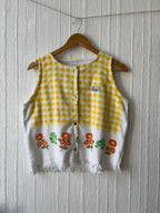 Top en serviette vintage - Fait main