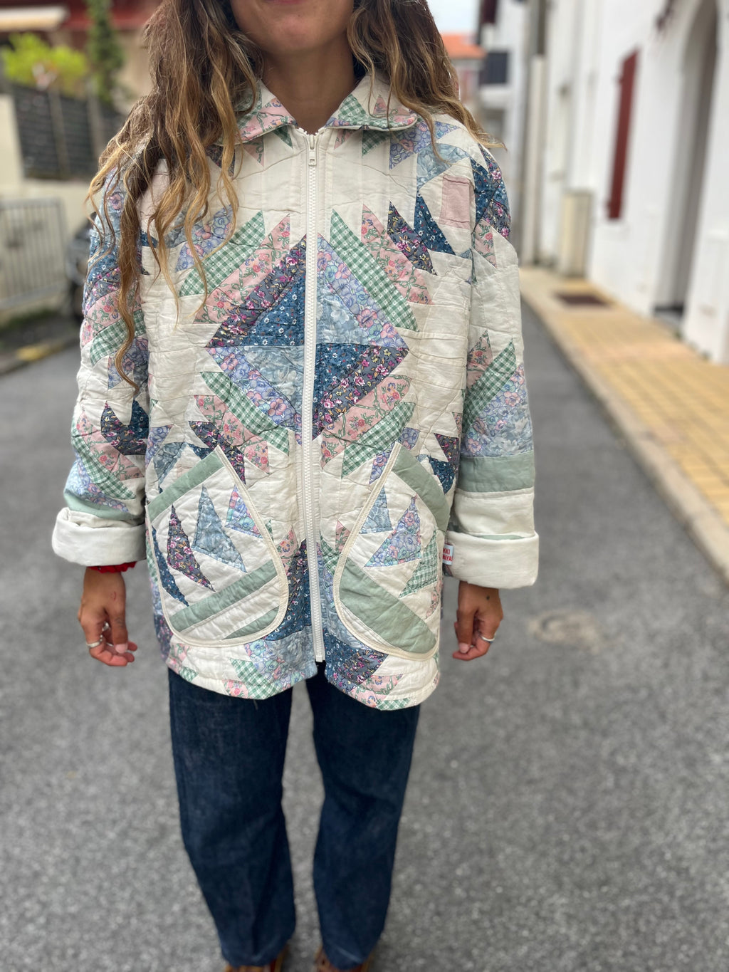 Veste patchwork upcyclée - Pièce unique