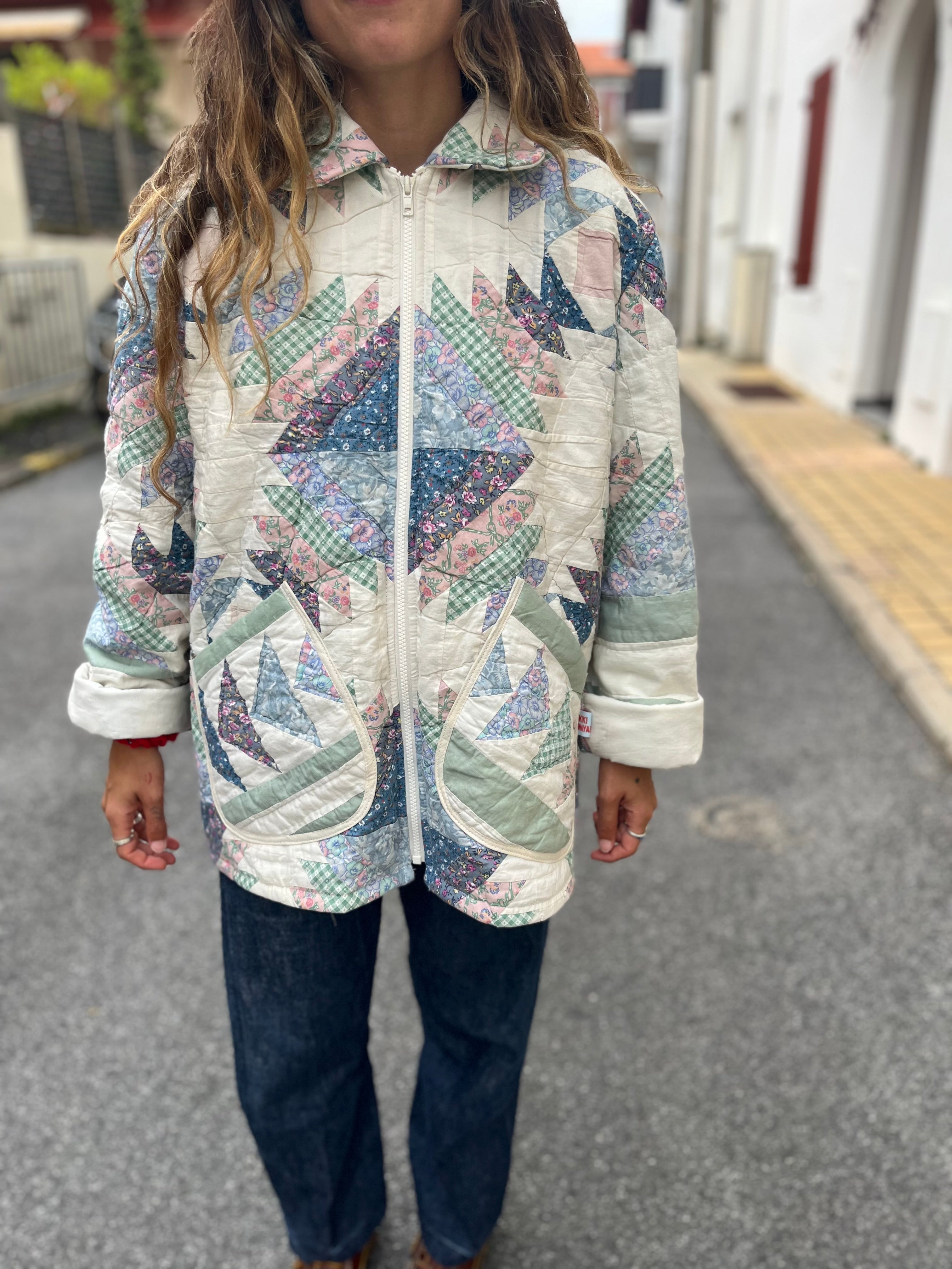 Veste patchwork upcyclée - Pièce unique