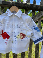 Ensemble brodé poisson enfant