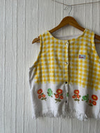 Top en serviette vintage - Fait main
