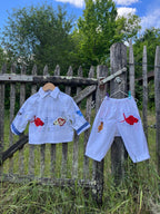 Ensemble brodé poisson enfant