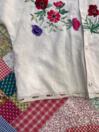 Blouse lin brodé - Pièce unique