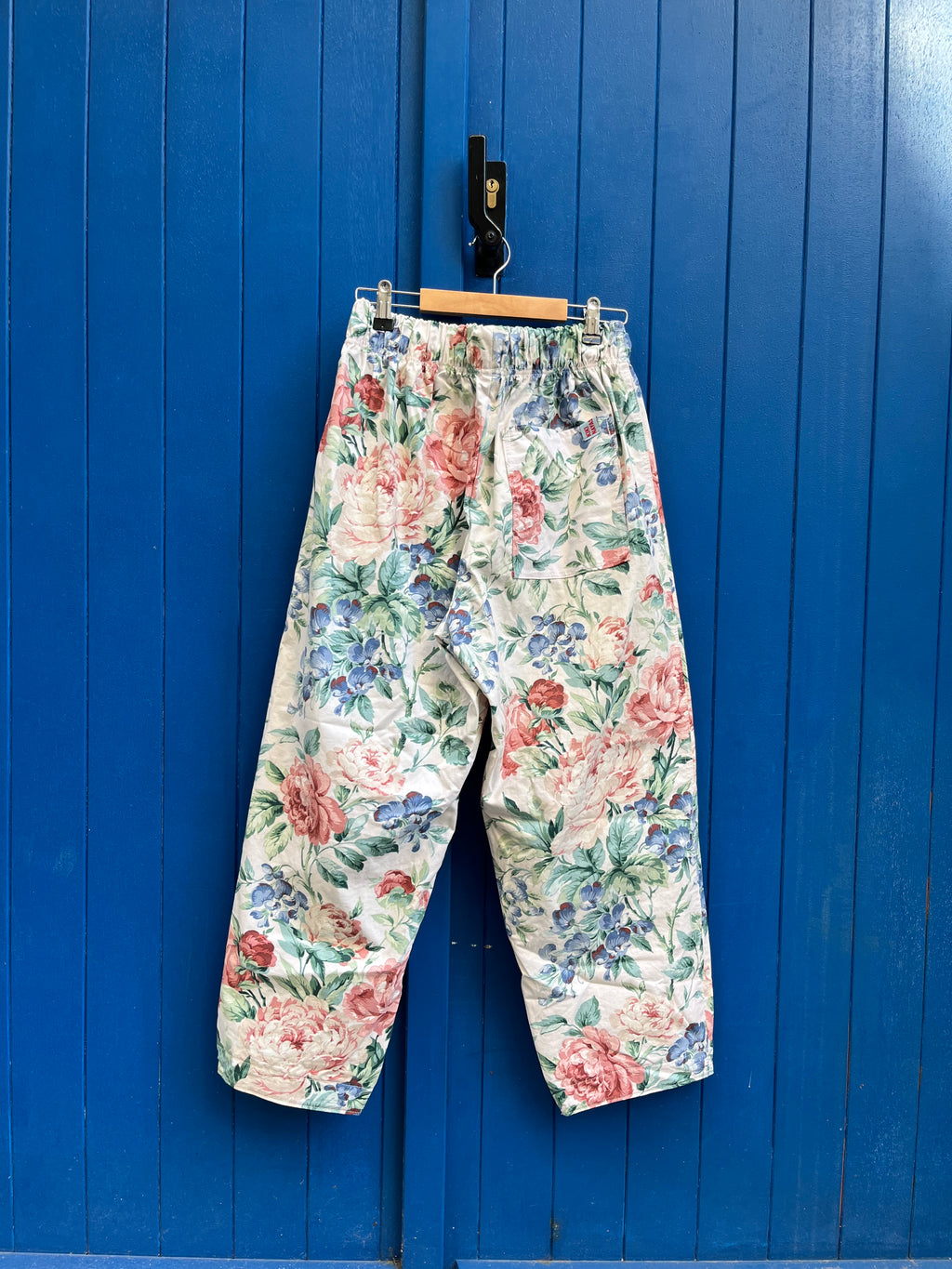 Pantalon barrel fleurs