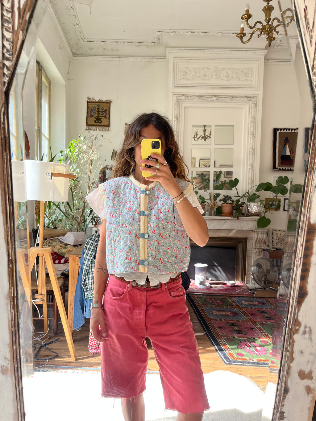 Veste sans manches patchwork réversible - Pièce unique