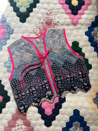 Veste sans manches patchwork réversible - Pièce unique
