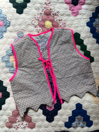 Veste sans manches patchwork réversible - Pièce unique
