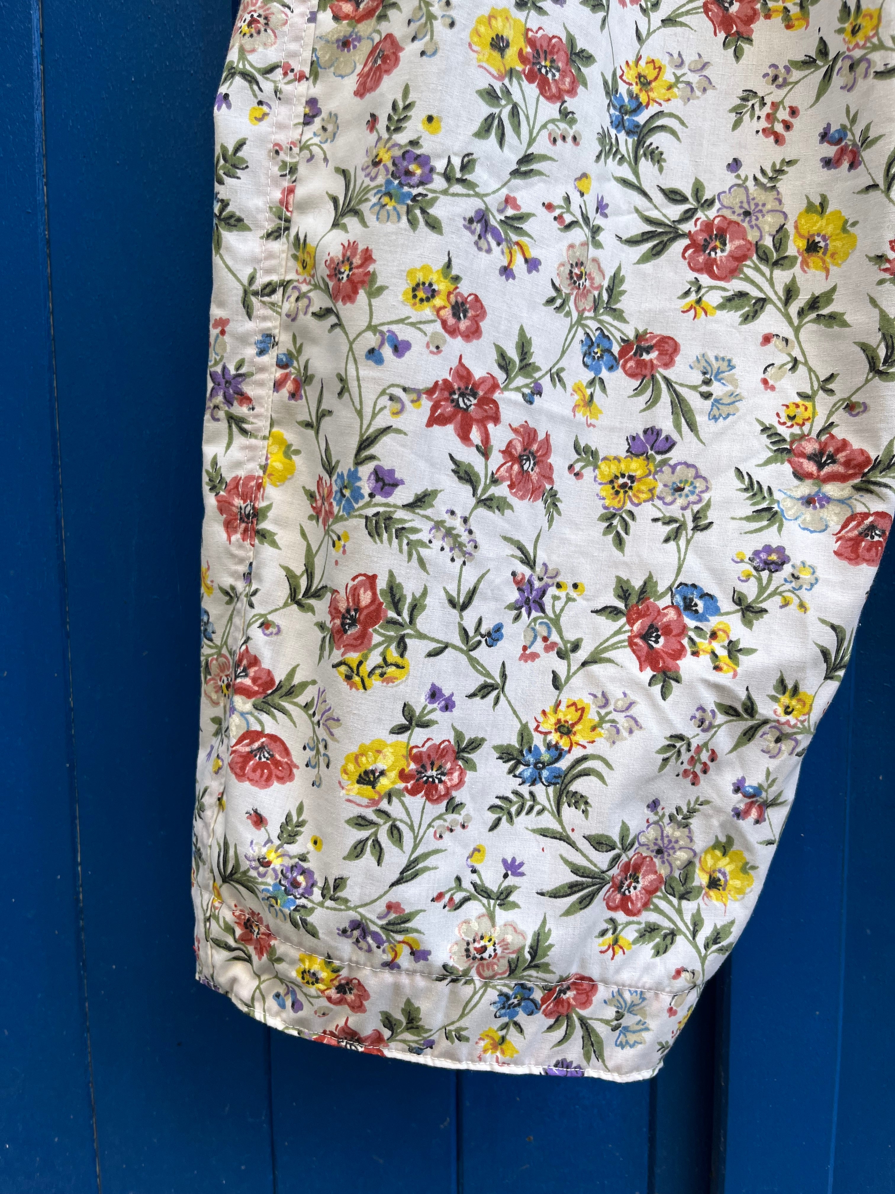 Pantalon barrel fleurs
