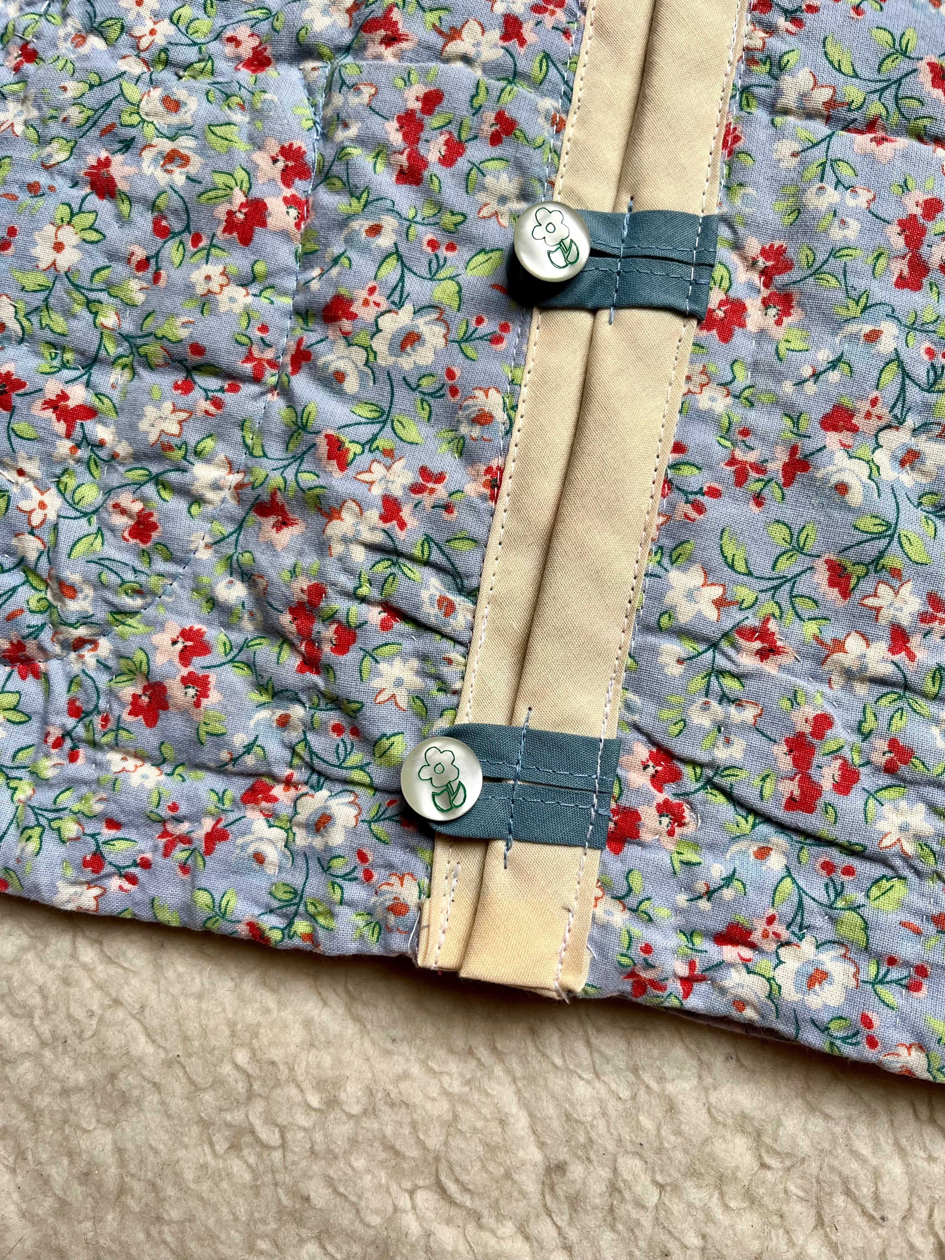 Veste sans manches patchwork réversible - Pièce unique