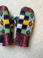 Moufles upcyclées multicolore