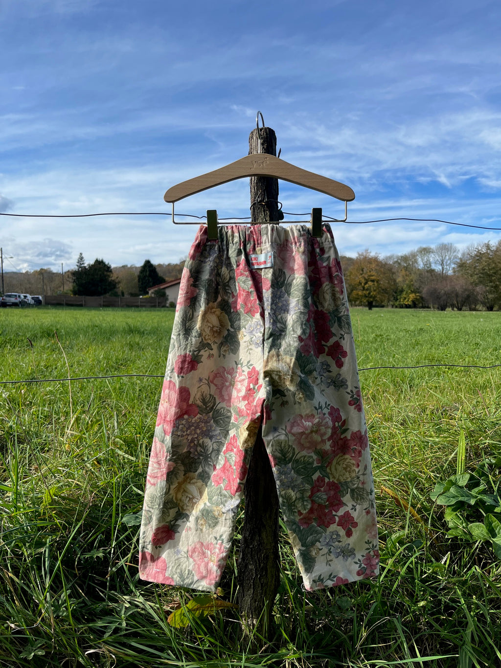 Pantalon enfant à fleurs