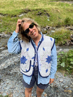Veste sans manches patchwork - Pièce unique