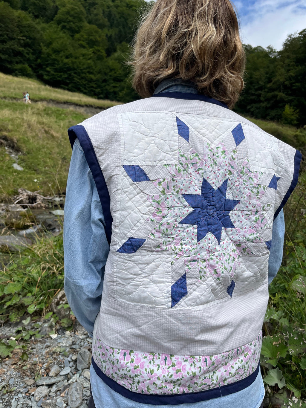 Veste sans manches patchwork - Pièce unique