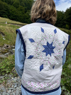 Veste sans manches patchwork - Pièce unique